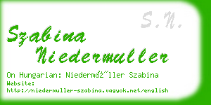szabina niedermuller business card